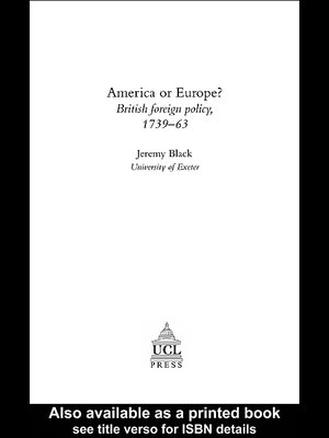 cover image of America Or Europe?